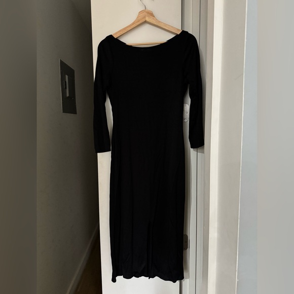Free People Midi Black Dress. Size M - Picture 3 of 5